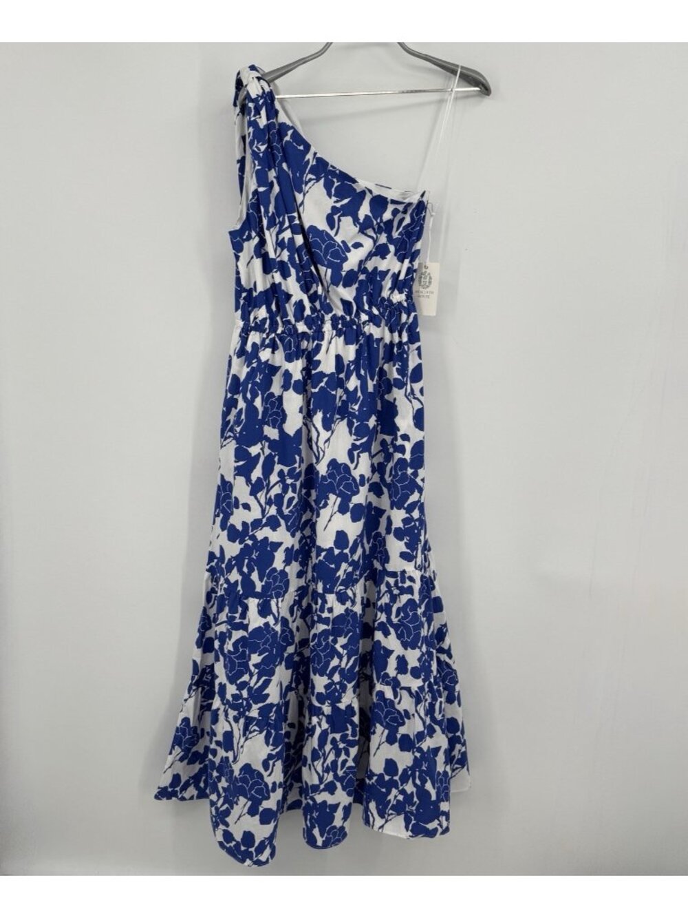 Hyacinth House by Tuckernuck Blue Floral One Shoulder Sybil Maxi Dress size S